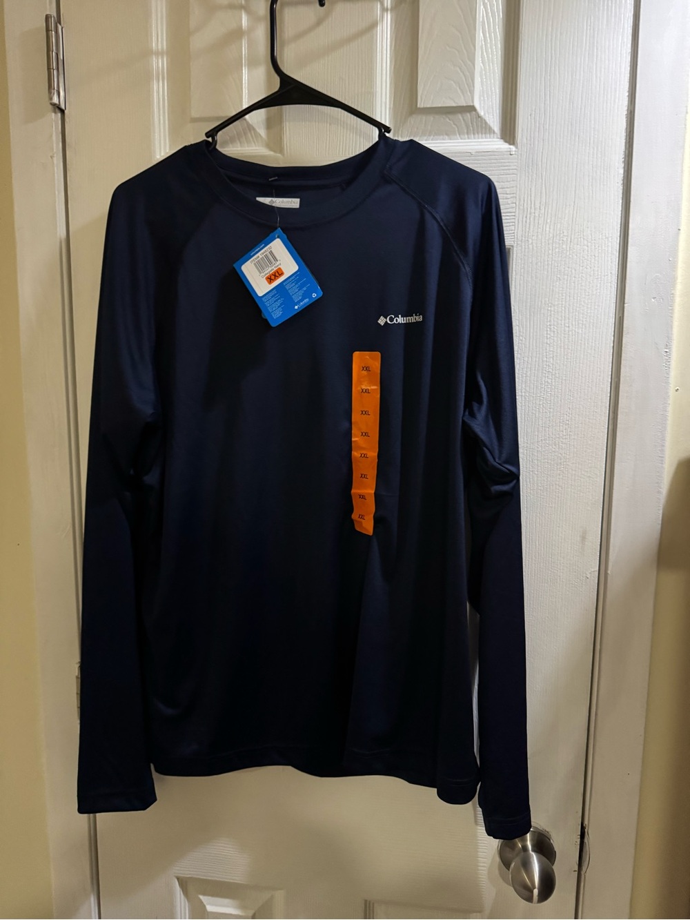 Women's Columbia Omni-Shade Navy Blue Long Sleeve Sun Tee Shirt Size 2XL Nwt